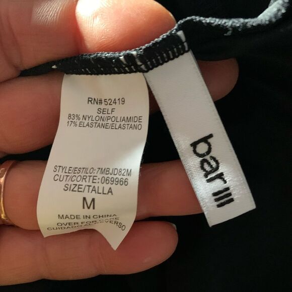 Bar III black swim top, brand new, straps in the back, size Med - Picture 9 of 9